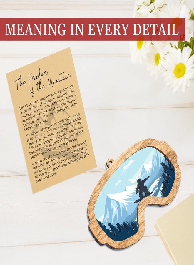 DINIZON Snowboarding Gifts for Men, Snowboard Ornament, Wooden Snowboarding Christmas Ornaments, Sport Ornaments, Unique Snowboarder Gifts for Women, Boys, Sports Lovers, Holiday Christmas Decor - Image 2